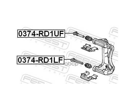 Купить НАПРАВЛЯЮЩАЯ ПЕРЕДНЕГО ТОРМОЗНОГО СУППОРТА HONDA/ACURA FEBEST 0374-RD1UF