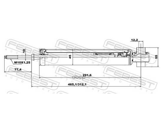 Купить АМОРТИЗАТОР ЗАДНИЙ L=R MITSUBISHI OUTLANDER/CITROEN C-CROSSER/PEUGEOT4007 FEBEST 04650959R