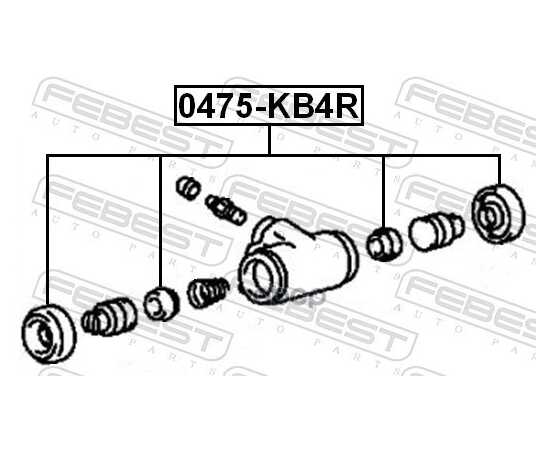 Купить РЕМКОМПЛЕКТ СУППОРТА ЗАДН MITSUBISHI LANCER CY 2007- 0475-KB4R