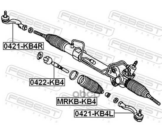 Купить НАКОНЕЧНИК РУЛЕВОЙ ПРАВЫЙ MITSUBISHI L200 05-, PAJERO SPORT 08- 0421-KB4R