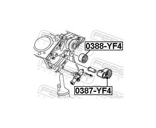 Купить РОЛИК НАТЯЖИТЕЛЯ РЕМНЯ ГРМ FEBEST 0387-YF4