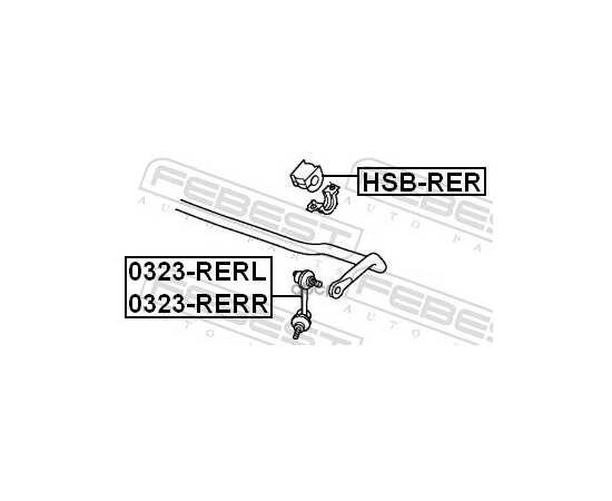 Купить ТЯГА СТАБИЛИЗАТОРА ЗАДН ЛЕВАЯ HONDA CR-V 07-17, GREAT WALL HOVER H6 11-17 0323-RERL