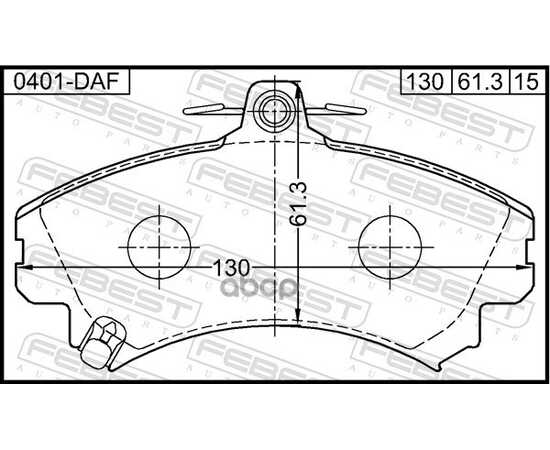 Купить КОЛОДКИ ПЕРЕДНИЕ 0401-DAF