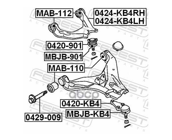 Купить БОЛТ С ЭКСЦЕНТРИКОМ MITSUBISHI PAJERO/MONTERO SPORT CHALLENGER KH# 2008- 0429-009