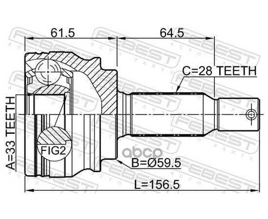 Купить ШРУС ВНЕШН (33X59.5X28) MITSUBISHI ASX GA# 2010- 0410-GA