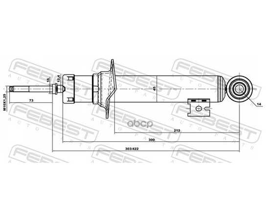 Купить АМОРТИЗАТОР ПЕРЕДНИЙ L=R MITSUBISHI L200 2005.12- FEBEST 04659966F