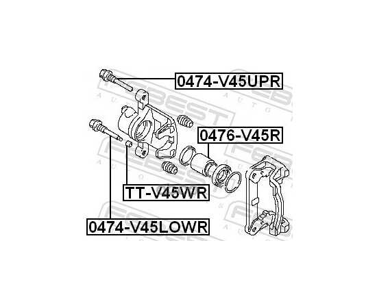 Купить ВТУЛКА НАПРАВЛЯЮЩАЯ ТОРМОЗНОГО СУППОРТА MITSUBISHI LANCER,LANCER CEDIA CS,CT 2000.03-2009.08 0474-V45UPR