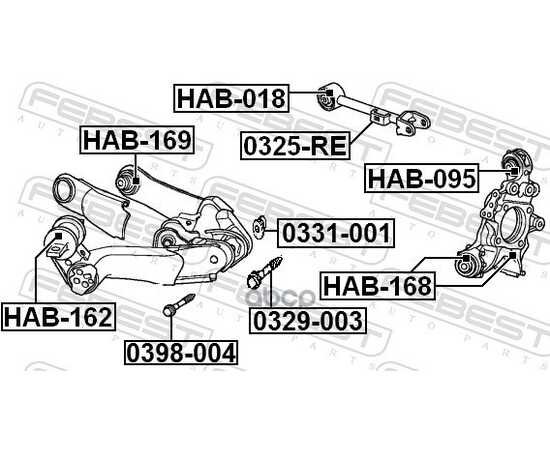 Купить БОЛТ ACURA RSX DC5 2006-2006 FEBEST 0398-004