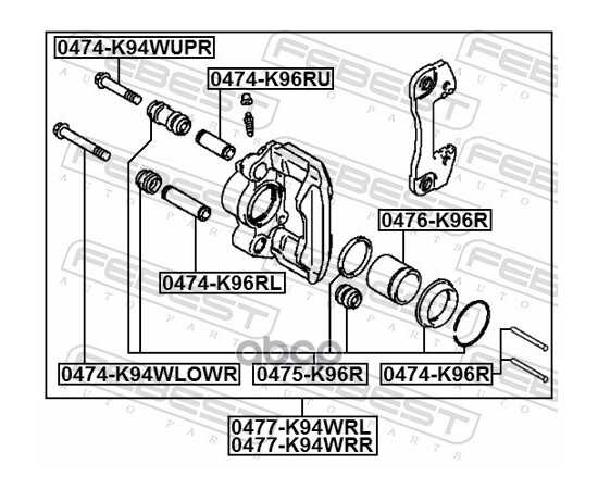 Купить НАПРАВЛЯЮЩАЯ ЗАДН СУППОРТА НИЖНЯЯ MITSUBISHI PAJERO SPORT 0474-K94WLOWR