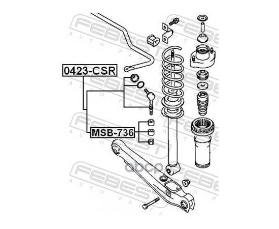 Купить ТЯГА СТАБИЛИЗАТОРА ЗАДНЯЯ NISSAN KIX PA0 2008­.10-2012.06 0423-CSR