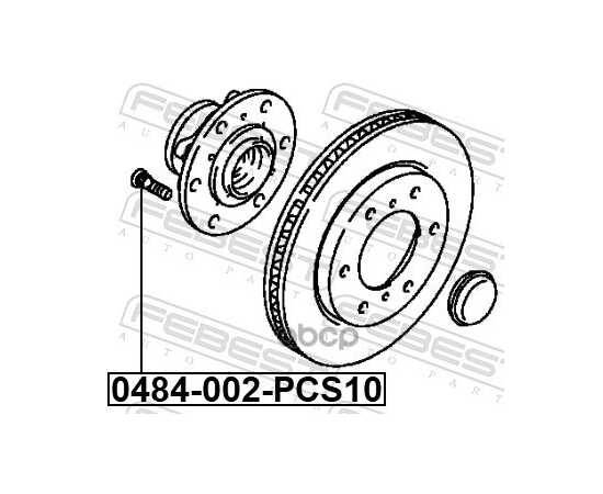 Купить ШПИЛЬКА КОЛЕСНАЯ MITSUBISHI PAJERO II-IV (10 ШТ. В УПАКОВКЕ) 0484-002-PCS10