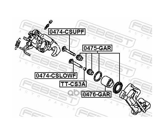 Купить ПОРШЕНЬ СУППОРТА ЗАДНЕГО MITSUBISHI ASX 2010-2016 FEBEST 0476-GAR