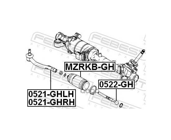 Купить НАКОНЕЧНИК РУЛЕВОЙ R MAZDA 6 08-> FEBEST 0521-GHRH