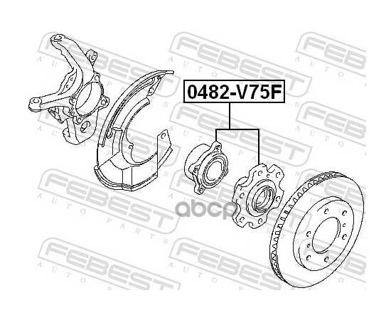 Купить СТУПИЦА В СБОРЕ ПЕРЕДНЯЯ MITSUBISHI PAJERO III/IV 0482-V75F