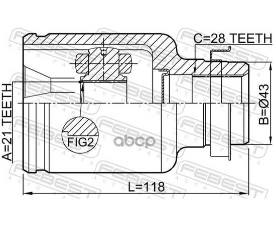 Купить ШРУС ВНУТРЕННИЙ ПРАВЫЙ 21X43X28 MAZDA DEMIO DY3/DY5 2002-2007 0511-DY5WATRH