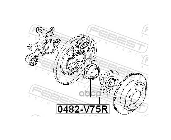 Купить СТУПИЦА В СБОРЕ ЗАДНЯЯ MITSUBISHI PAJERO III 00-06 0482-V75R