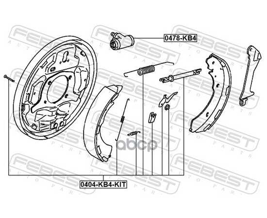 Купить ЦИЛИНДР ТОРМОЗНОЙ ЗАДНИЙ MITSUBISHI PAJERO/MONTERO SPORT KH0 2008.07-2013. FEBEST 0478-KB4