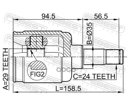 Купить ШРУС ВНУТР ЛЕВЫЙ MAZDA 323 BJ 1998-2003 0511-CPLH