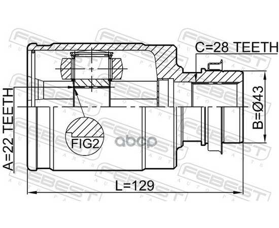 Купить ШРУС ВНУТР ПРАВЫЙ 22X43X28 MAZDA 3 BK (03-08) 0511-BL16MTRH