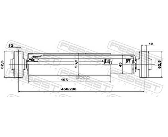 Купить АМОРТИЗАТОР ЗАДНИЙ L=R FORD FUSION DE 2006-2012 FEBEST 05655636R