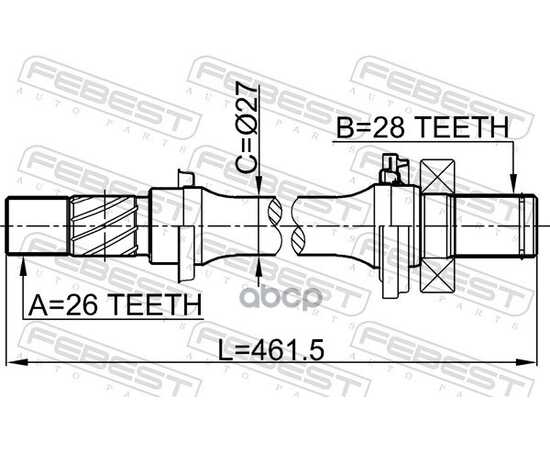 Купить ВАЛ ПРИВОДА MAZDA 3 BK 2003-2008 0512-M316AT