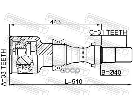 Купить ШРУС ВНУТРЕННИЙ R (КОМПЛ) MAZDA CX-5 2011-> FEBEST 0511-CX5MTRH