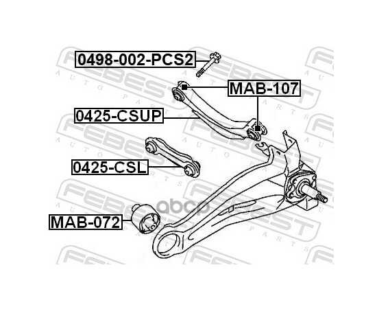 Купить БОЛТ ВЕРХН РЫЧАГА ЗАДН ПОДВЕСКИ NISSAN QASHQAI J10/J11 0498-002-PCS2