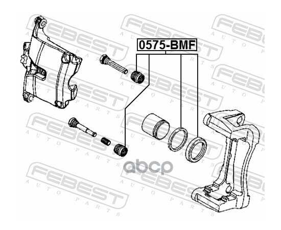 Купить РЕМКОМПЛЕКТ СУППОРТА ТОРМОЗНОГО ПЕРЕДНЕГО FEBEST 0575-BMF