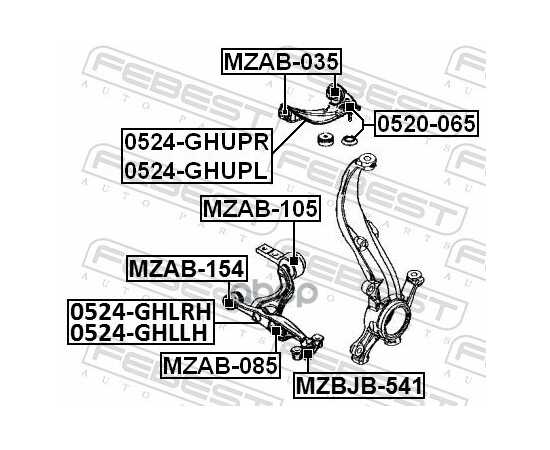 Купить РЫЧАГ ВЕРХН ПРАВЫЙ MAZDA 6 GH 2008-2013 0524-GHUPR