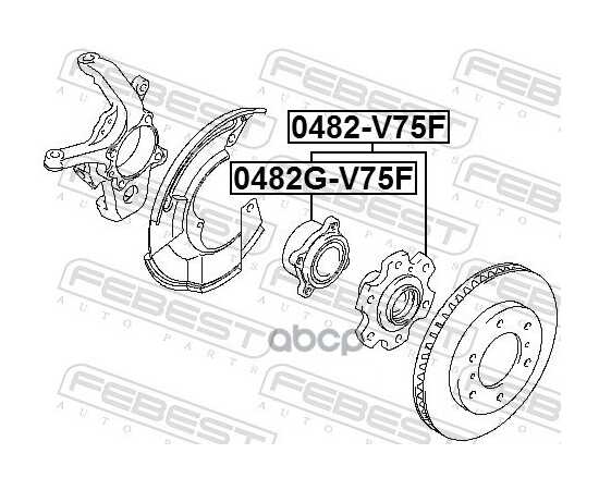 Купить СТУПИЦА ПЕРЕДНЯЯ MITSUBISHI PAJERO IV/MONTERO V87W/V97W 2006- 0482G-V75F