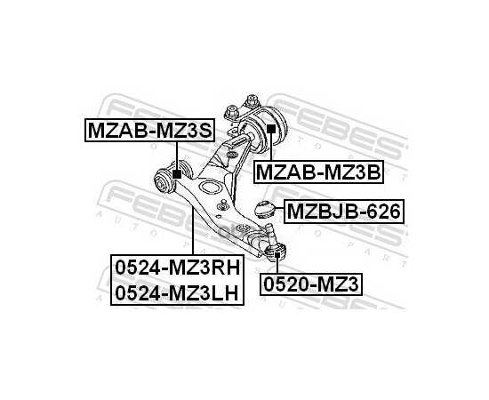 Купить РЫЧАГ ПОДВЕСКИ 0524-MZ3RH