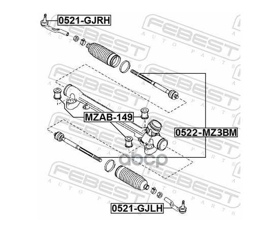 Купить НАКОНЕЧНИК РУЛЕВОЙ ПРАВЫЙ MAZDA 6 GJ 2012- 0521-GJRH