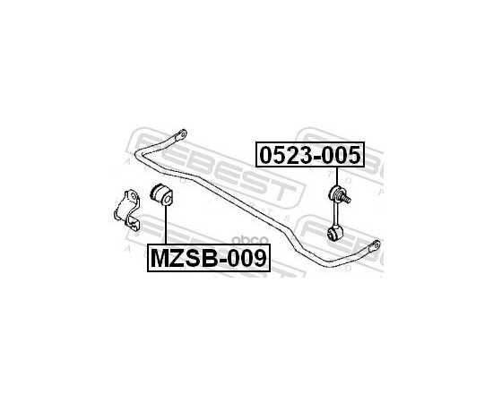 Купить ТЯГА СТАБИЛИЗАТОРА ЗАДНЕГО L=R MAZDA 6 02-08 FEBEST 0523-005