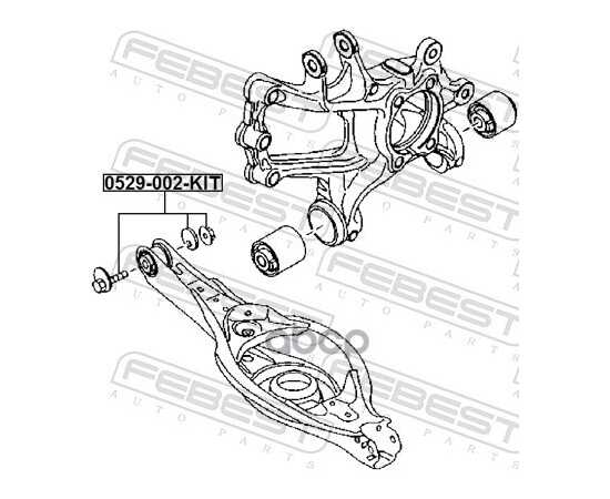 Купить БОЛТ С ЭКСЦЕНТРИКОМ РЕМКОМПЛЕКТ MAZDA 3 AXELA BM 2014-2014 FEBEST 0529-002-KIT