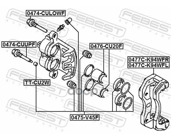 Купить СКОБА СУППОРТА ПЕРЕДН ПРАВАЯ MITSUBISHI PAJERO II, SPORT  0477C-K94WFR