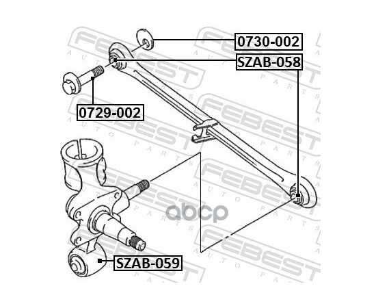 Купить БОЛТ С ЭКСЦЕНТРИКОМ SUZUKI BALENO/ESTEEM 1995-2001 0729-002