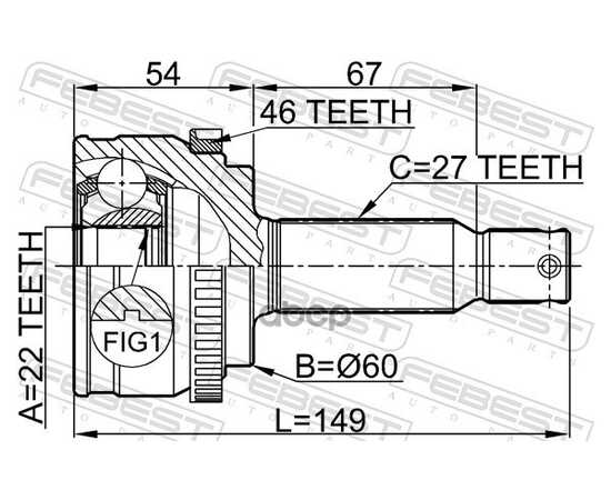 Купить ШРУС ВНЕШНИЙ HYUNDAI ELANTRA (HD) 2006-2011 1210-ELNA46