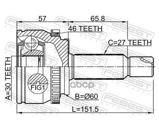 Купить ШРУС ВНЕШНИЙ HYUNDAI ELANTRA 11 (SD) 2011-2015 1210-SD11A46