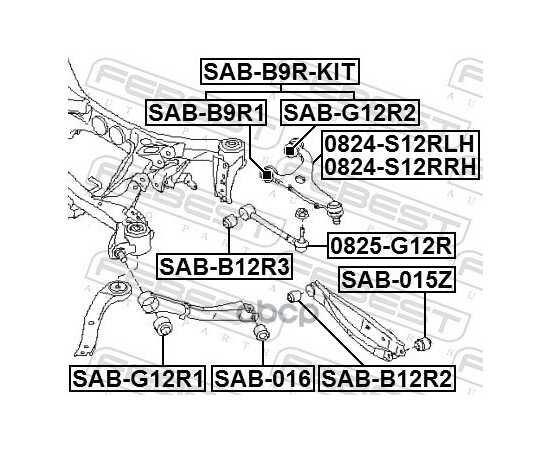 Купить РЫЧАГ ЗАДН ПОДВЕСКИ ВЕРХ ЛЕВЫЙ SUBARU LEGACY/LEGACY OUTBACK B14 09-14 0824-S12RLH