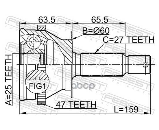 Купить ШРУС НАРУЖНИЙ HYUNDAI SONATA 00-06 FEBEST 1210-011A47