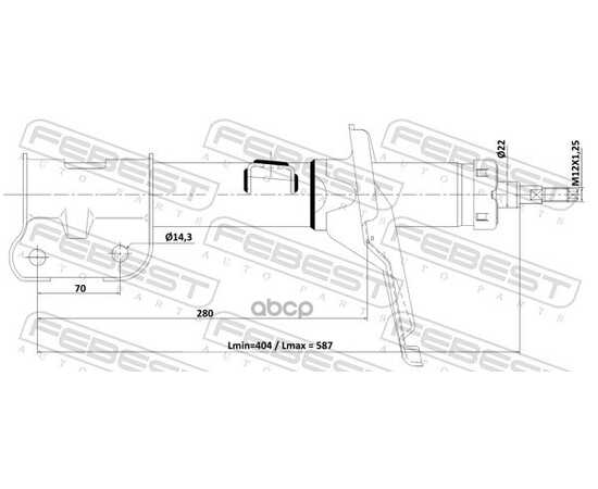 Купить АМОРТИЗАТОР ПЕРЕДНИЙ ПРАВЫЙ HYUNDAI SANTA FE 06 (ALABAMA PLANT-CAN) 2006- [HAC] 12110-017FR