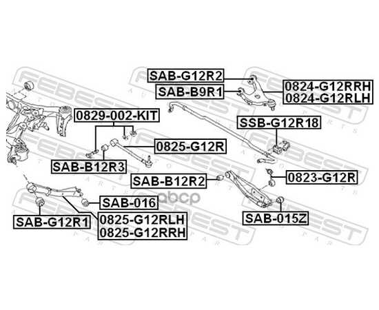 Купить БОЛТ С ЭКСЦЕНТРИКОМ РЕМКОМПЛЕКТ FEBEST 0829-002-KIT