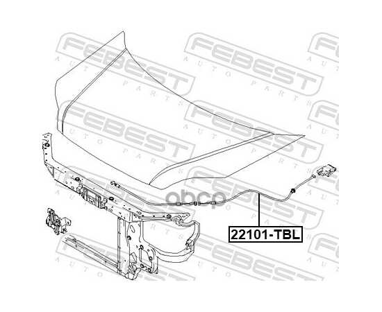 Купить ТРОСИК ПРИВОДА ОТКРЫВАНИЯ ЗАМКА КАПОТА HYUNDAI GETZ 2002- 12101-TBL