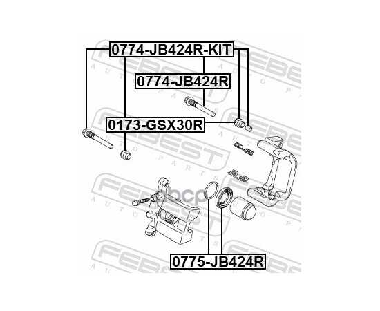 Купить ВТУЛКА НАПРАВЛЯЮЩАЯ ЗАДН СУППОРТА (КОМП-2ШТ) SUZUKI GRAND VITARA 06-14 0774-JB424R-KIT