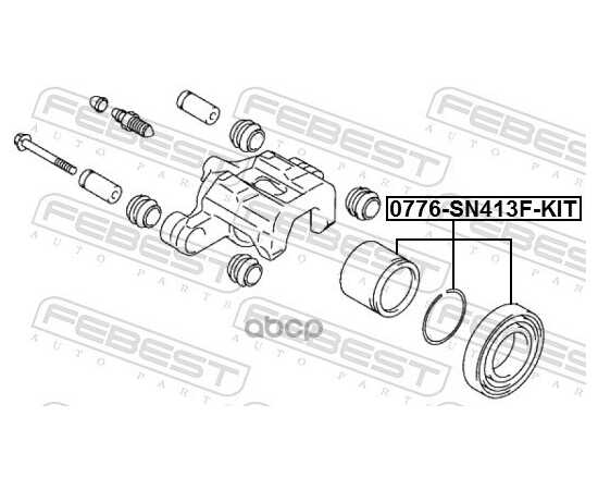 Купить ПОРШЕНЬ СУППОРТА ПЕРЕДНЕГО РЕМКОМПЛ 0776-SN413F-KIT