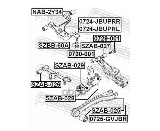 Купить РЫЧАГ ЗАДН ПОДВЕСКИ ВЕРХН ПРАВЫЙ SUZUKI GRAND VITARA/ESCUDO 2006-2014 0724-JBUPRR