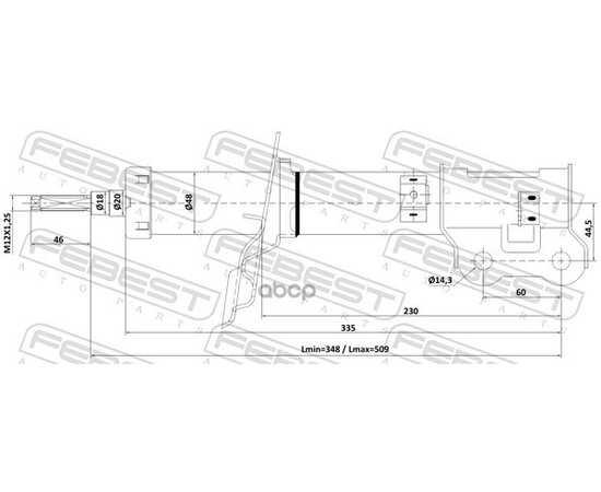 Купить АМОРТИЗАТОР ПЕРЕДНИЙ ЛЕВЫЙ HYUNDAI ACCENT 11 (2010-2014) [K1] 12110-022FL