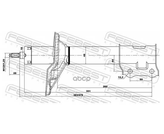 Купить АМОРТИЗАТОР ПЕРЕДН ЛЕВЫЙ HYUNDAI ACCENT/VERNA 00 1999-  12667890RL