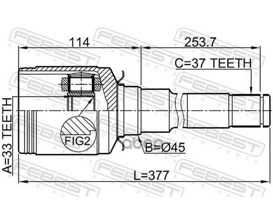 Купить ШРУС ВНУТРЕННИЙ R (КОМПЛ) MB R-CLASS (W251) FEBEST 1611-251RH