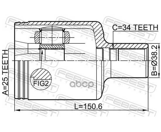 Купить ШРУС ВНУТРЕННИЙ ЛЕВЫЙ MERCEDES BENZ GLK-CLASS 204 4 MATIC 2008-2015 1611-204LH